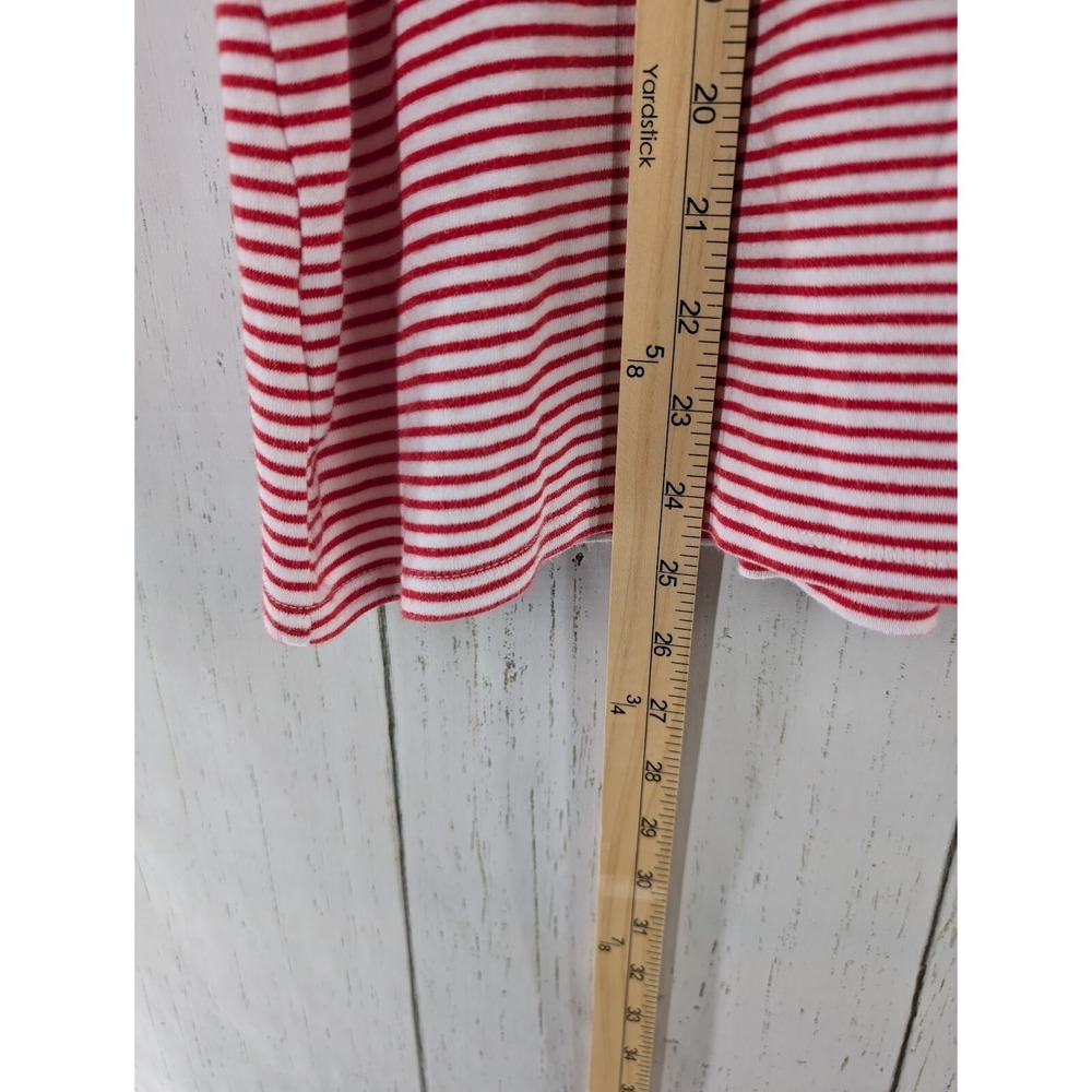 Croft Barrow Size XXL Womens Red White Striped Short Sleeve Cotton‎ Classic Tee - Picture 5 of 7